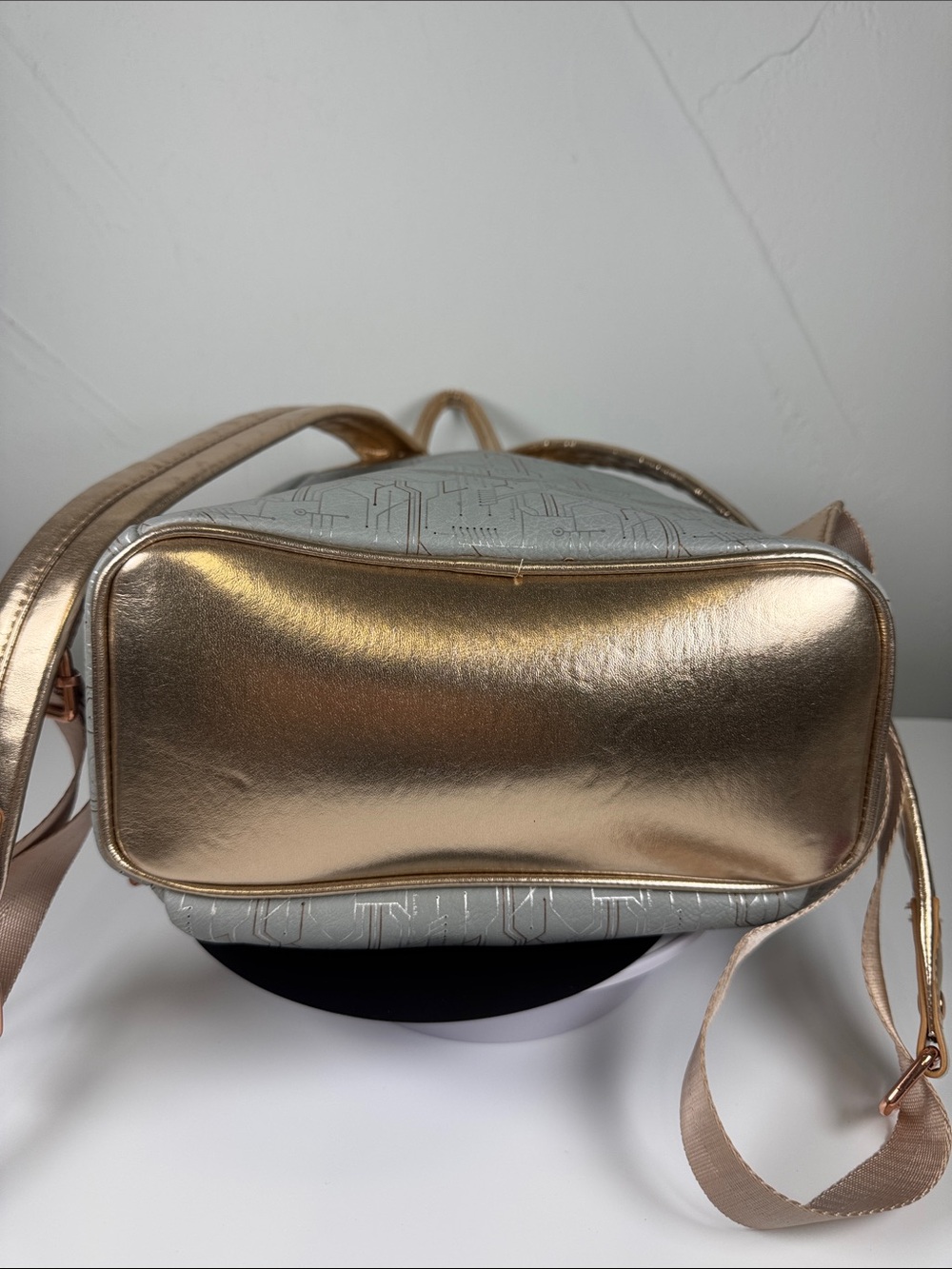 Loungefly Disney Star Wars Droid Backpack with Rose Gold Accents - Picture 8 of 13